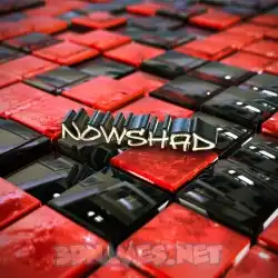 nowshad in Red Checkered style - 3D name wallpaper