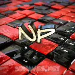 np in Red Checkered style - 3D name wallpaper