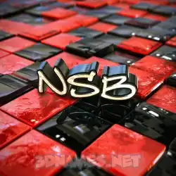 nsb in Red Checkered style - 3D name wallpaper