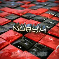 nuaym in Red Checkered style - 3D name wallpaper