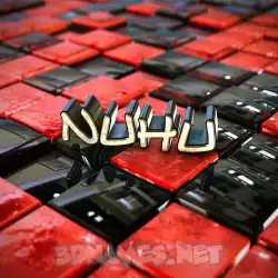 nuhu in Red Checkered style - 3D name wallpaper