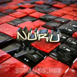 nuru in Red Checkered style - 3D name wallpaper