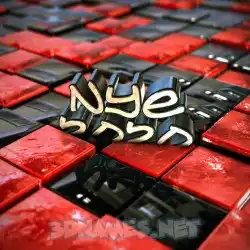 nye 2020 in Red Checkered style - 3D name wallpaper