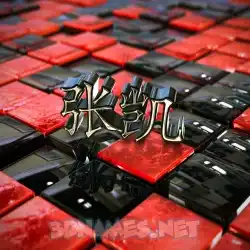 张凯 in Red Checkered style - 3D name wallpaper