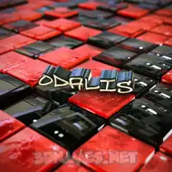 odalis in Red Checkered style - 3D name wallpaper