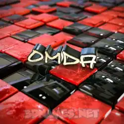 omda in Red Checkered style - 3D name wallpaper