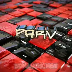 parv in Red Checkered style - 3D name wallpaper