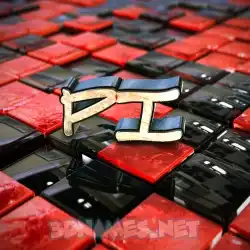 pi in Red Checkered style - 3D name wallpaper