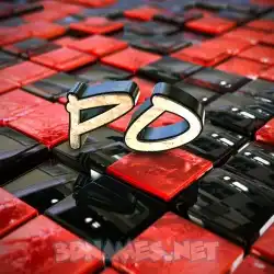 po in Red Checkered style - 3D name wallpaper