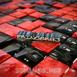 princeraj in Red Checkered style - 3D name wallpaper