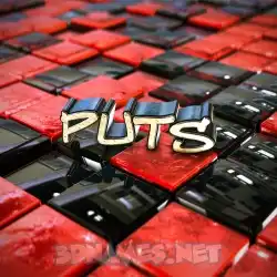 puts in Red Checkered style - 3D name wallpaper