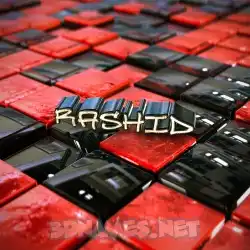 rashid in Red Checkered style - 3D name wallpaper