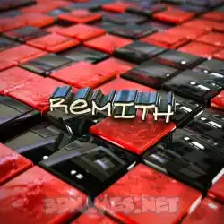 remith in Red Checkered style - 3D name wallpaper