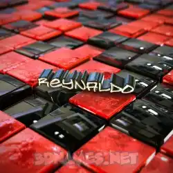 reynaldo in Red Checkered style - 3D name wallpaper