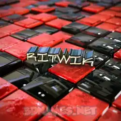 ritwik in Red Checkered style - 3D name wallpaper