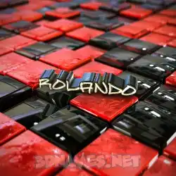 rolando in Red Checkered style - 3D name wallpaper