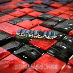 satyadeep in Red Checkered style - 3D name wallpaper