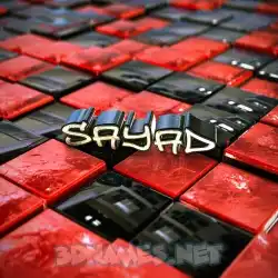 sayad in Red Checkered style - 3D name wallpaper