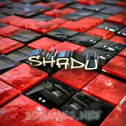 shadu in Red Checkered style - 3D name wallpaper