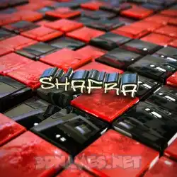 shafra in Red Checkered style - 3D name wallpaper