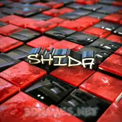 shida in Red Checkered style - 3D name wallpaper