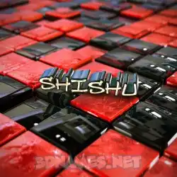 shishu in Red Checkered style - 3D name wallpaper
