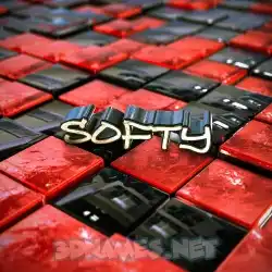 softy in Red Checkered style - 3D name wallpaper