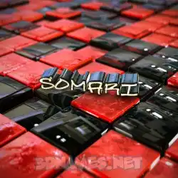 somari in Red Checkered style - 3D name wallpaper