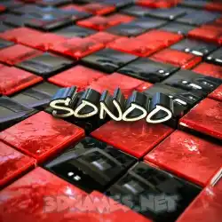 sonoo in Red Checkered style - 3D name wallpaper