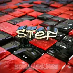 stef in Red Checkered style - 3D name wallpaper