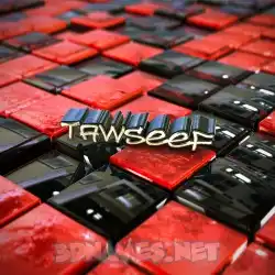 tawseef in Red Checkered style - 3D name wallpaper