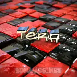 tera in Red Checkered style - 3D name wallpaper