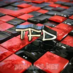 tfd in Red Checkered style - 3D name wallpaper