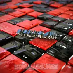 thirumalesh in Red Checkered style - 3D name wallpaper