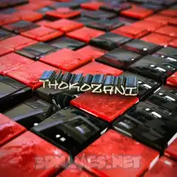 thokozani in Red Checkered style - 3D name wallpaper