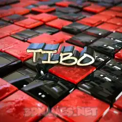 tibo in Red Checkered style - 3D name wallpaper