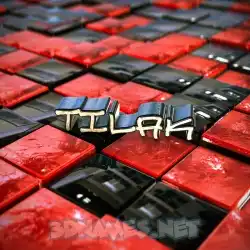 tilak in Red Checkered style - 3D name wallpaper