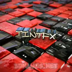 tintfx in Red Checkered style - 3D name wallpaper