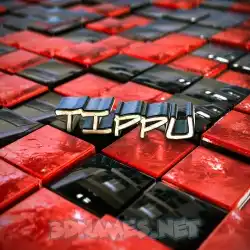 tippu in Red Checkered style - 3D name wallpaper