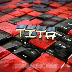 tita in Red Checkered style - 3D name wallpaper