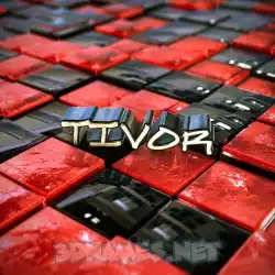 tivor in Red Checkered style - 3D name wallpaper