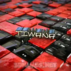 tiwana in Red Checkered style - 3D name wallpaper