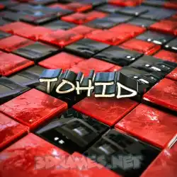 tohid in Red Checkered style - 3D name wallpaper