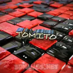 tomito in Red Checkered style - 3D name wallpaper