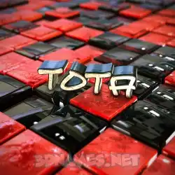 tota in Red Checkered style - 3D name wallpaper