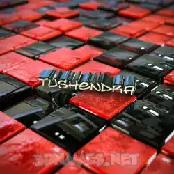 tushendra in Red Checkered style - 3D name wallpaper