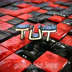 tut in Red Checkered style - 3D name wallpaper