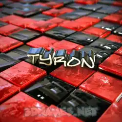 tyron in Red Checkered style - 3D name wallpaper