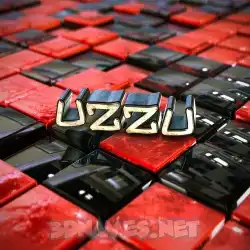 uzzu in Red Checkered style - 3D name wallpaper