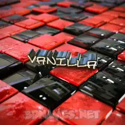vanilla in Red Checkered style - 3D name wallpaper